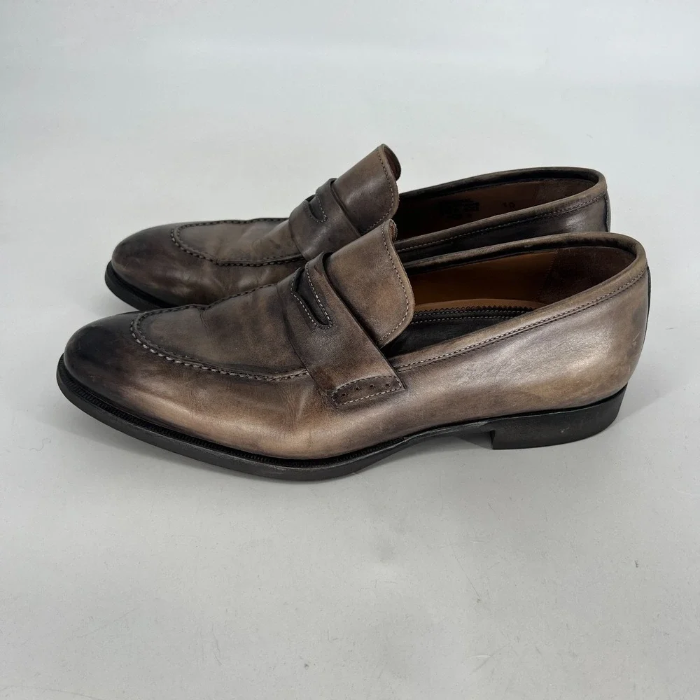 Di‎ Bianco Manzoni Brera Loafer Mens 10 Green SPQR Leather Preppy Classic